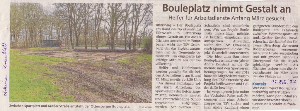 Arktikel Boulebahn Feb 2022