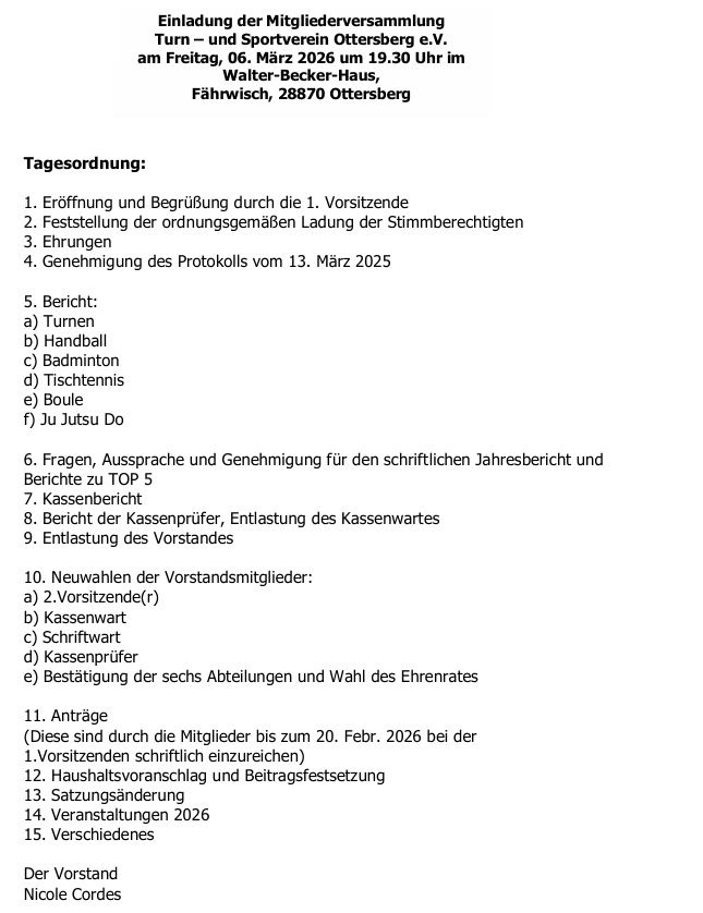 Einladung Mitgliederversammlung 2026